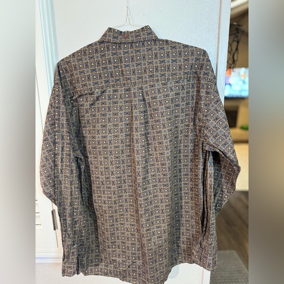 Wrangler Men's Brown Western  Button Down Shirt - Picture 4 of 5